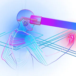科技人工智能虚拟现实VR元宇宙海报模板PSD分层设计素材