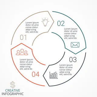 数据图表统计图形分析分类商务会议办公图标PSD模板素材