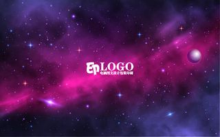 矢量彩色明亮宇宙背景