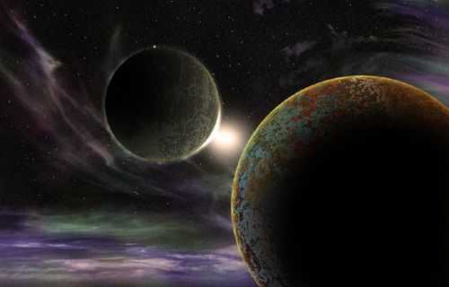 元宇宙世界天空背景墙风景