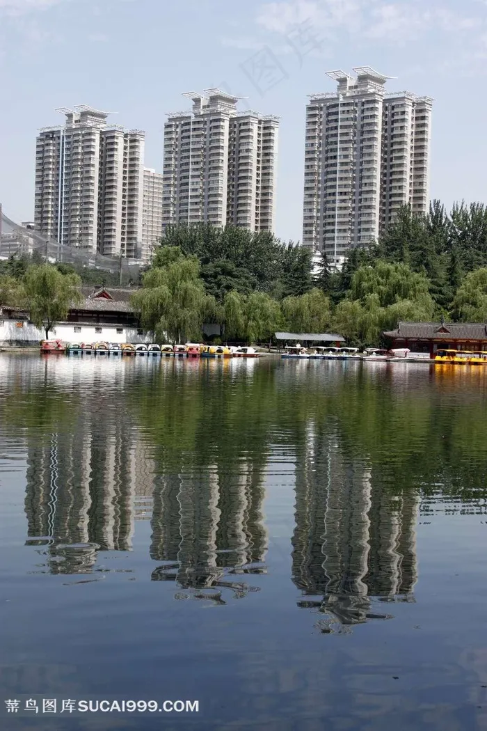高清兴庆宫园林景观摄影素材