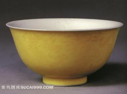 金色龙纹瓷器高清素材