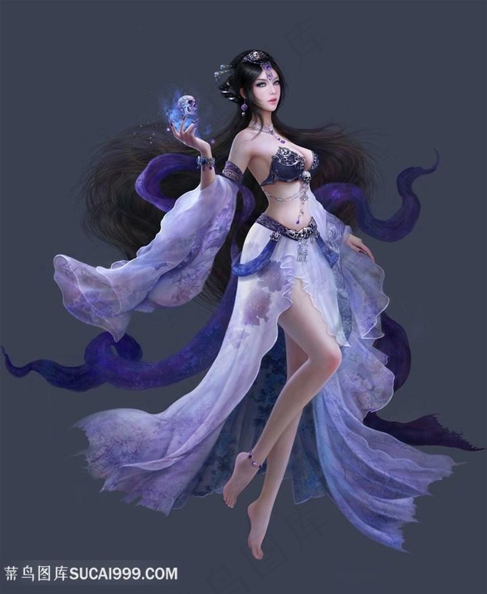 性感美女绘画图片