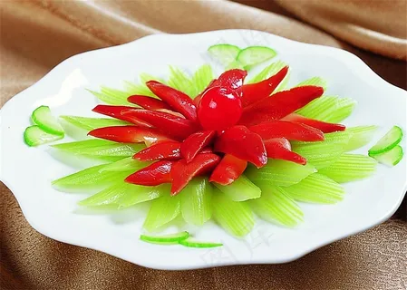 脆芹北极贝美食素材 脆芹北极贝美食素材