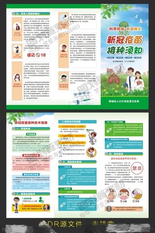 德尔塔病毒 疫情防控新冠肺炎疫苗健康海报x展板架psd设计cdr素材