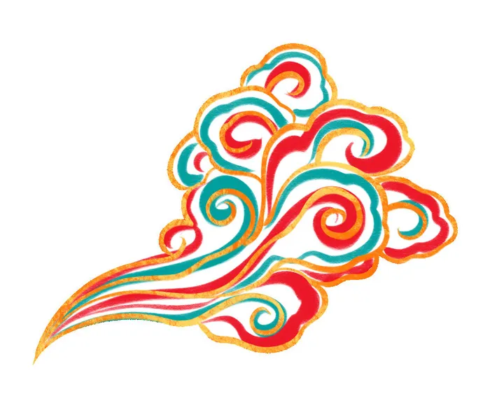 中国风中式国潮敦煌云纹祥云插画图案云朵云彩元素PSDAI设计素材psd模版下载