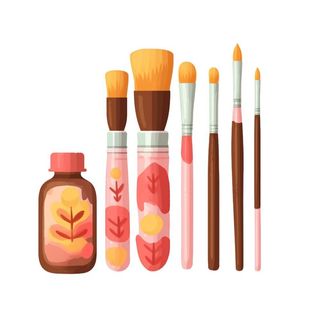 颜料画笔绘画工具元素