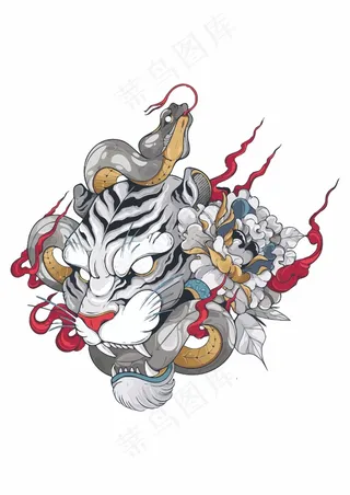 国风国潮 白虎元素