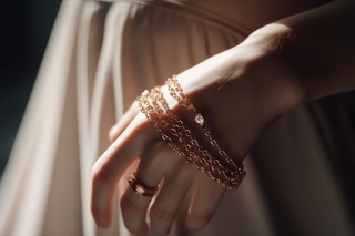 佩戴珠宝的模特