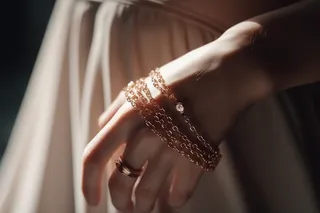 佩戴珠宝的模特