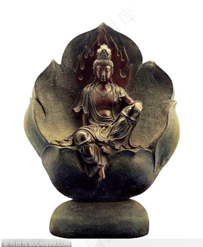 青铜莲台坐佛