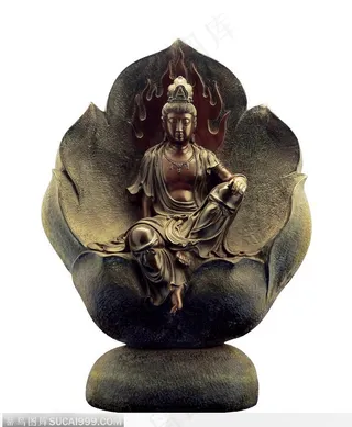 青铜莲台坐佛