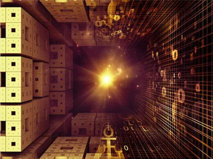 黄色信息数码高科技创意背景