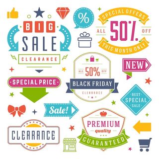 免抠超市促销标签