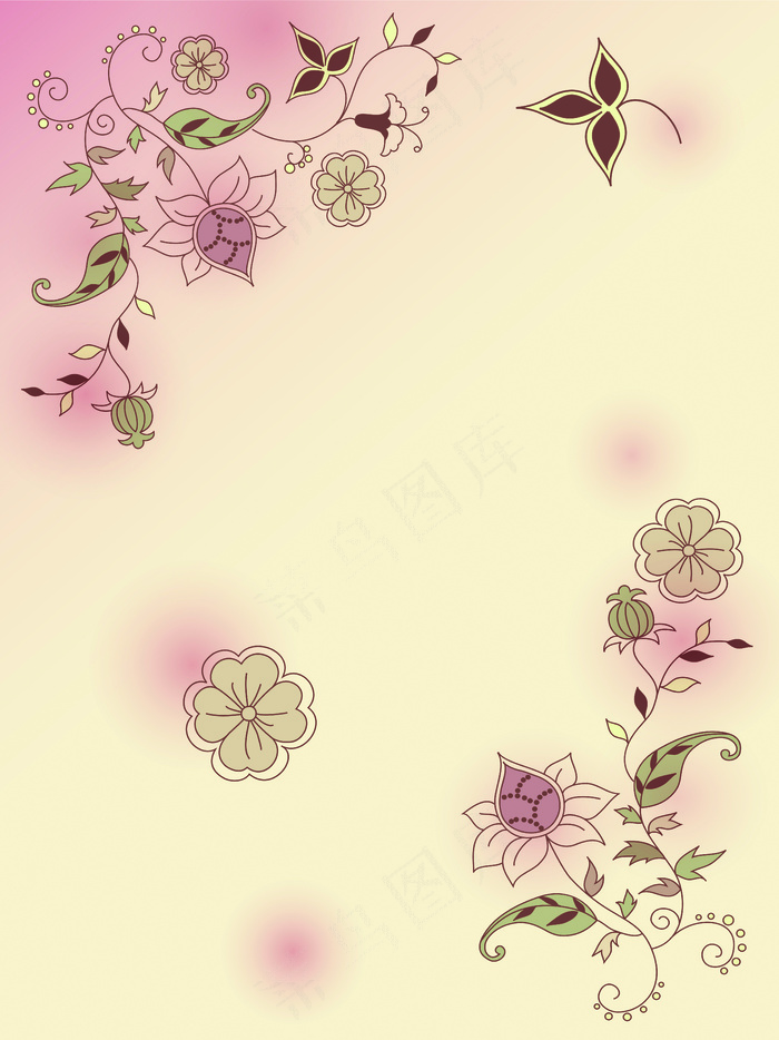 韩国花纹背景图片