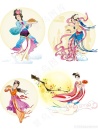 中秋节嫦娥奔月插画png免扣绘画图片