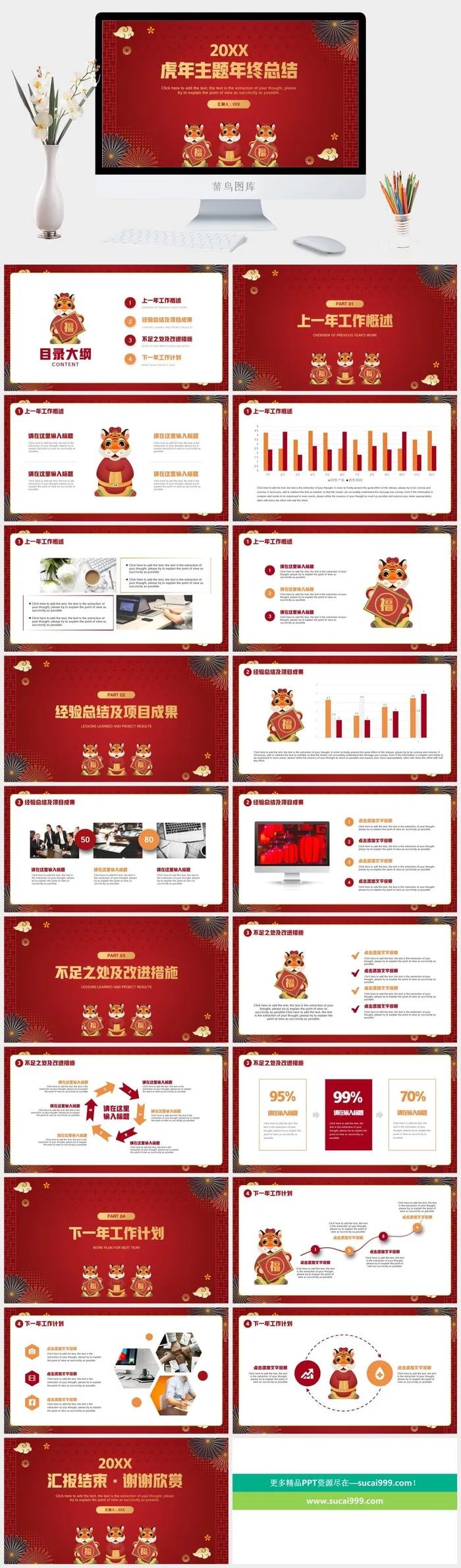 虎年主题年终总结模板.pptx