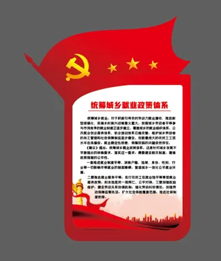 党建文化墙城乡就业体系党建异形制度