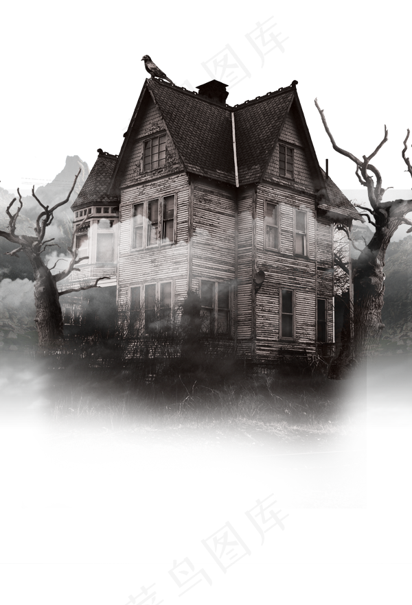 万圣节节日卡通素材恐怖城堡