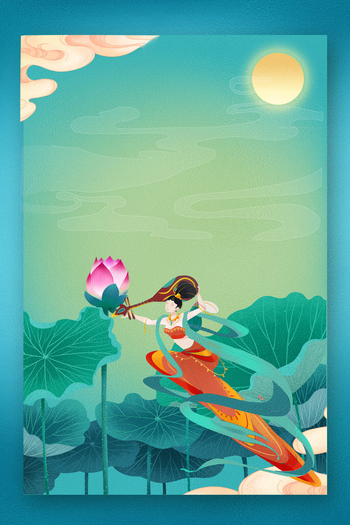 中式古典国潮来袭海报展板宣传背景图PSD设计PS模板素材