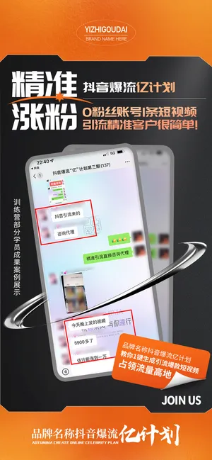 微商医美抖音短视频培训海报