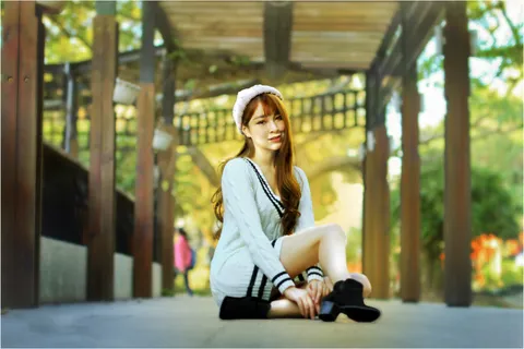 户外美女摄影