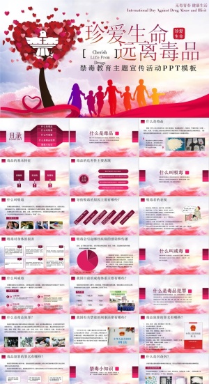 禁毒宣传PPT模板ppt模版预览图