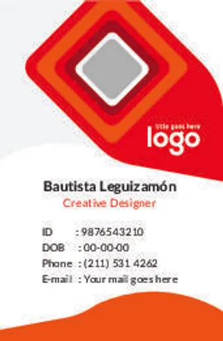 红黄工作证名片