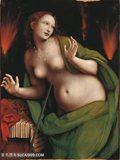 西方裸体美女人体油画图片高清