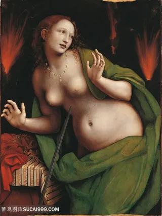 西方裸体美女人体油画图片高清