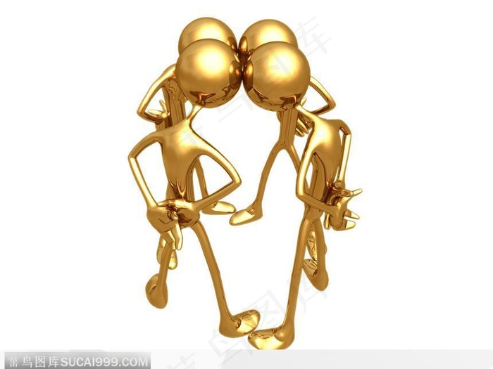 3D小金人-齐头并进