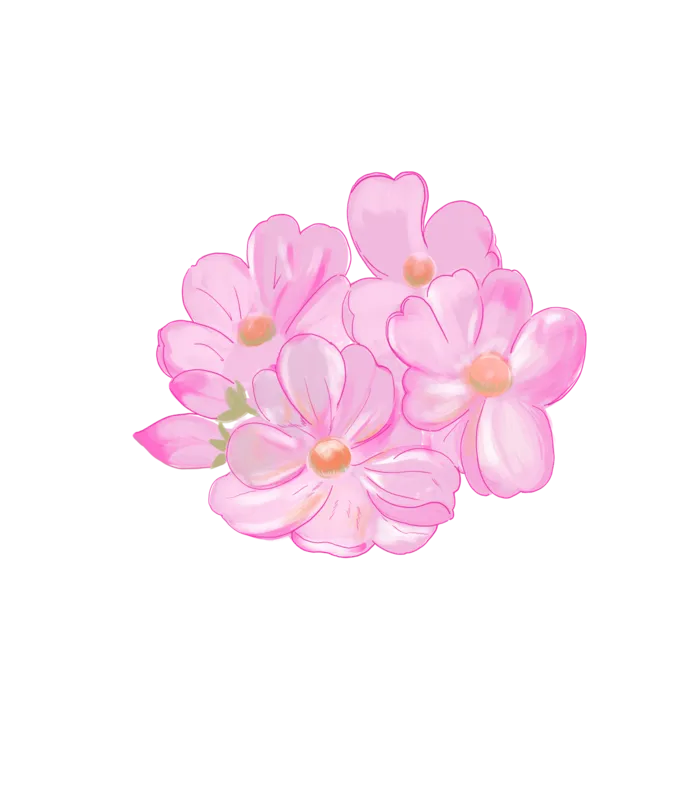 春天浪漫粉红色樱花手绘樱花梅花桃花花朵图片PNG免扣素材