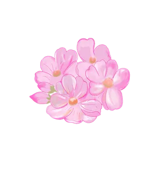 春天浪漫粉红色樱花手绘樱花梅花桃花花朵图片PNG免扣素材