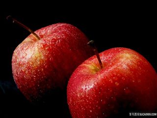 红苹果特写图