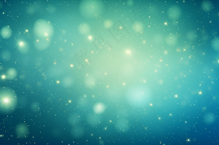 蓝绿色星星形状光圈光斑彩色纹理背景