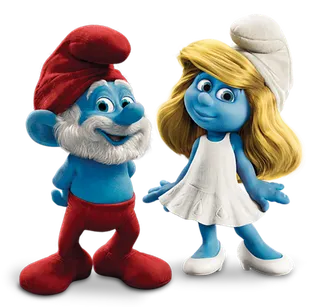 蓝精灵素材卡通简笔