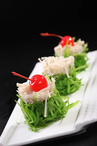 荷兰豆拌金针菇28元 (3)