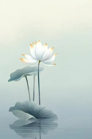 淡雅荷花国风绿色背景