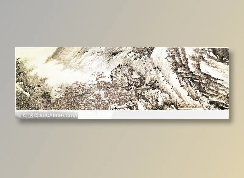 雄伟的山峰图