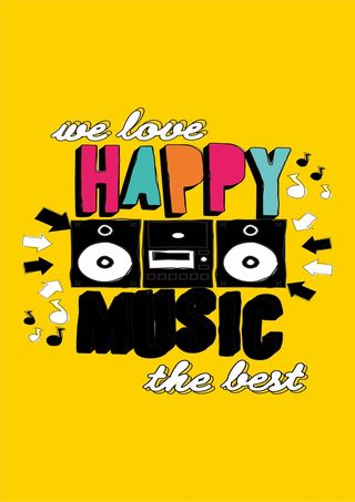 音乐主题涂鸦插画