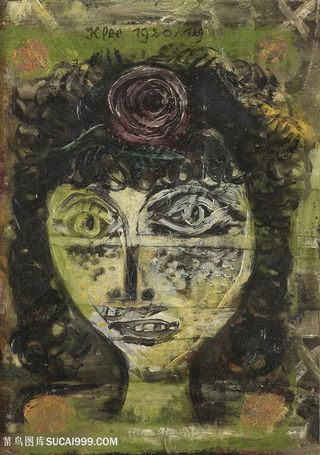 保罗克利手绘抽象女性装饰画