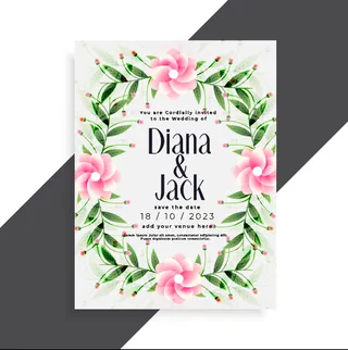 祝贺婚礼结婚邀请卡素材