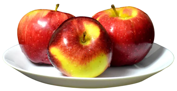 苹果一盘红色