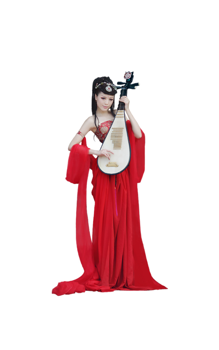 01 (10)免抠元素 免抠摄影 美女 人物 服装 古风 演奏