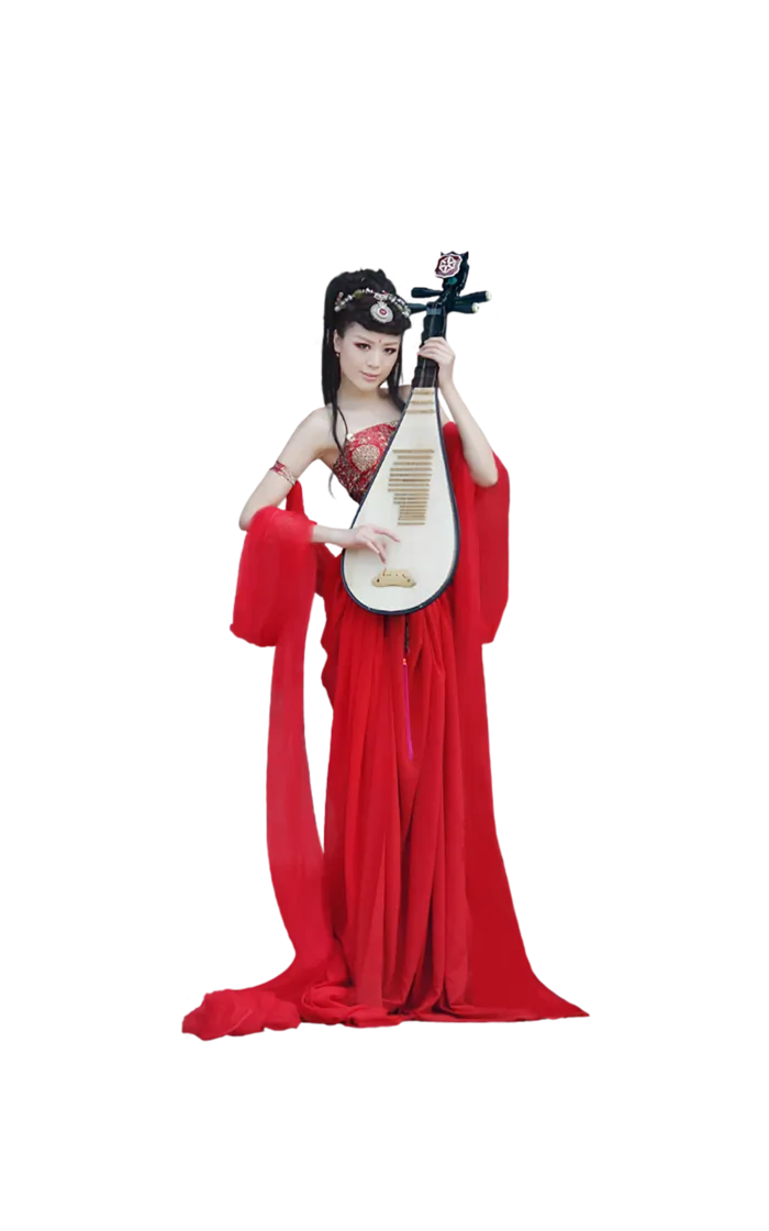 01 (10)免抠元素 免抠摄影 美女 人物 服装 古风 演奏