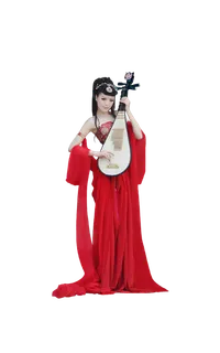 01 (10)免抠元素 免抠摄影 美女 人物 服装 古风 演奏