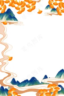 国潮手绘相框psd分层模板