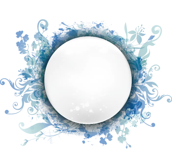 圆形花边蓝色科技kv主视觉