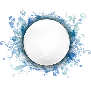 圆形花边蓝色科技kv主视觉