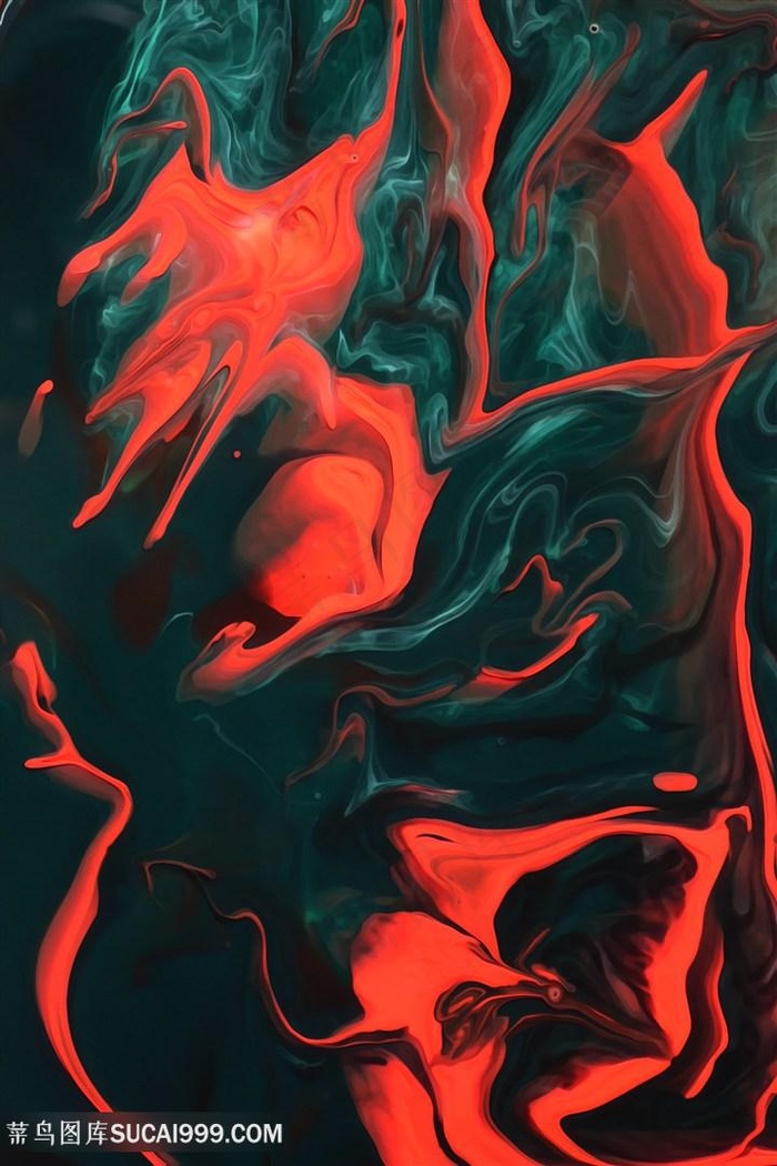 抽象时尚水彩艺术油画